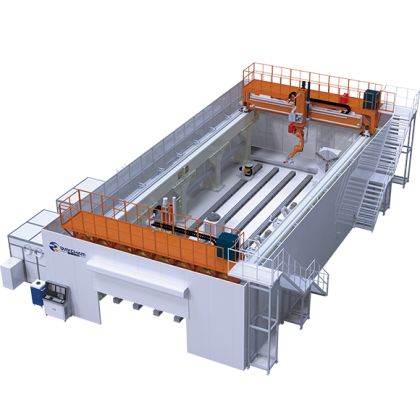 30kW天軌龍門雙橫梁雙機器人焊接平臺